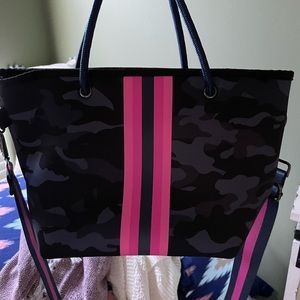 Black Camo Neoprene Tote
